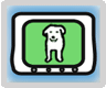 dog on tv graphic